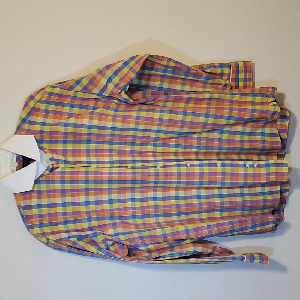 Steven Land Pastel Checkered Dress Shirt (Multi-colored)